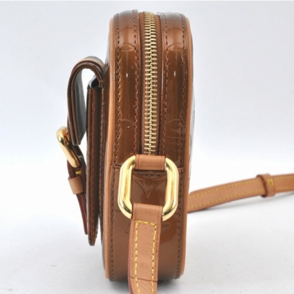 Louis Vuitton Vintage Vernis Christie PM Bronze Patent Leather Crossbody Bag - Picture 3 of 9